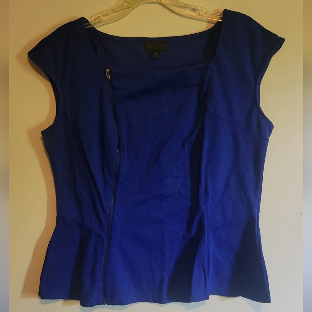 Women's Blue Cap Sleeve Top